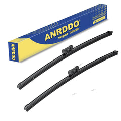 ANRDDO front wiper blades packaging view showing compatible fit