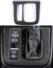 AntBooBoo front view of shift panel showing sleek carbon fiber grain and protection