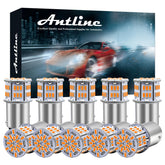 Antline 1157 front view showing amber lens and base, improves visibility