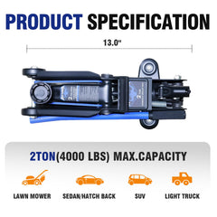 ANTPOWER hydraulic pump detail illustrating smooth quick-lift operation with minimal effort