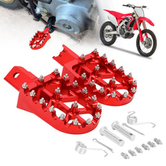 AnXin front profile of foot pegs showing wider platform and improved control