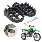 AnXin front view pair of foot pegs showing wider platform and fit