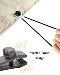 AOBYMIN clamp attached to awning fabric demonstrating wind resistance