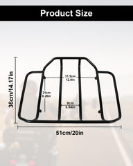 Aochuang rack mounted on Harley tour pack showing stable attachment while riding