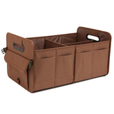 AOKJOY front view brown organizer shows organized compartments and quick access