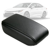 AOMSAZTO front view of black armrest cover showing tailored fit and sleek look
