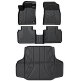AOMSAZTO front floor mats laid out showing tailored fit and full coverage