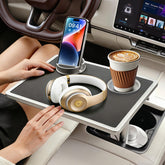 AONOX front view full tray showing clean surface and cup holder benefit