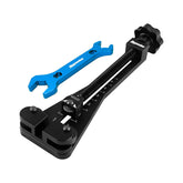 AOOSEDOO front view of oil filter cutter showing compact design and clear benefits