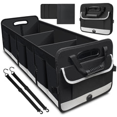 AOPHY trunk organizer front view showing roomy 95L capacity and compartments