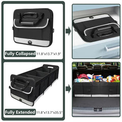AOPHY trunk organizer interior detail with dividers and pockets for organization