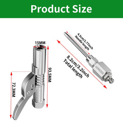 AORRZER grease needle close-up showing narrow tip and alloy strength for precision