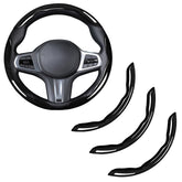 Aotoyou front view glossy carbon wheel cover showing sleek upgrade benefit