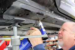 AP Astro PRN1 in use on aluminum panel demonstrating fast, repeatable rivet nut setting