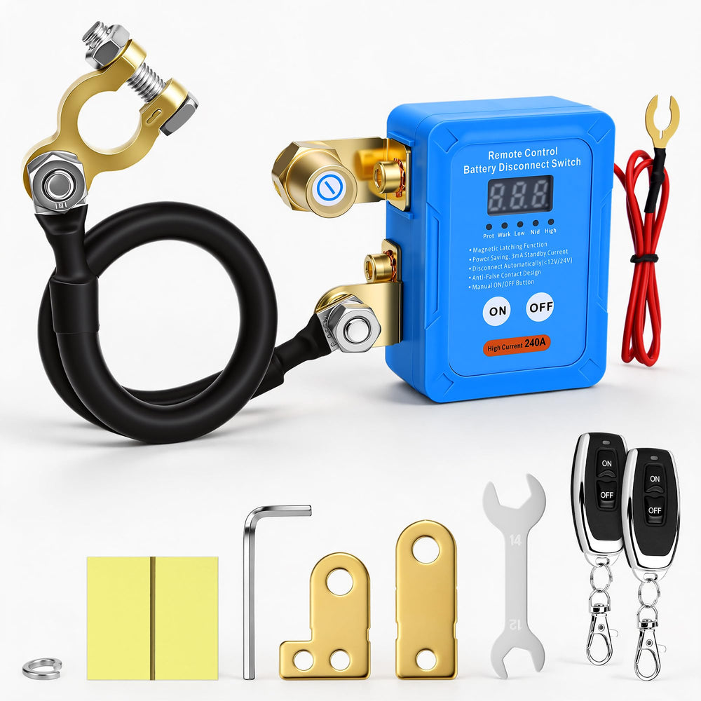 APENUVEX front-mounted switch showing compact flame-retardant housing and secure fit