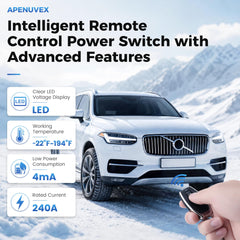 APENUVEX wireless remotes in hand demonstrating convenient remote power control