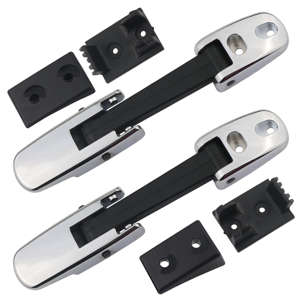 APPERFiT chrome hood latch front view showing durable finish and exact fit