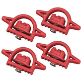 APPERFiT front view of four red bed cleat anchors showing exact OEM match and durability