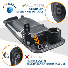 APPERFiT passenger handle side profile showing OEM-fit contours for proper operation