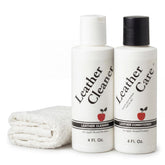 Apple Brand front packaging showing the two-step leather kit and benefits
