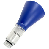 APSG funnel front view showing wide mouth for faster pours and cleaner refills