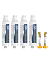 AQUA CREST front view of inline filter showing compact design and easy hookup