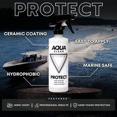 AquaClean PROTECT wiped with microfiber showing easy buffing benefit