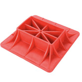 AR-PRO front view of jack base showing size and bright red visibility