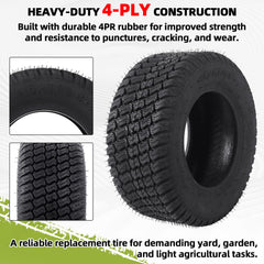 AR-PRO sidewall showing size and 4PR marking for durable load capacity