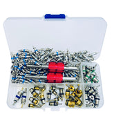 Aracey front packaging showing entire 112-piece kit and tools for easy identification