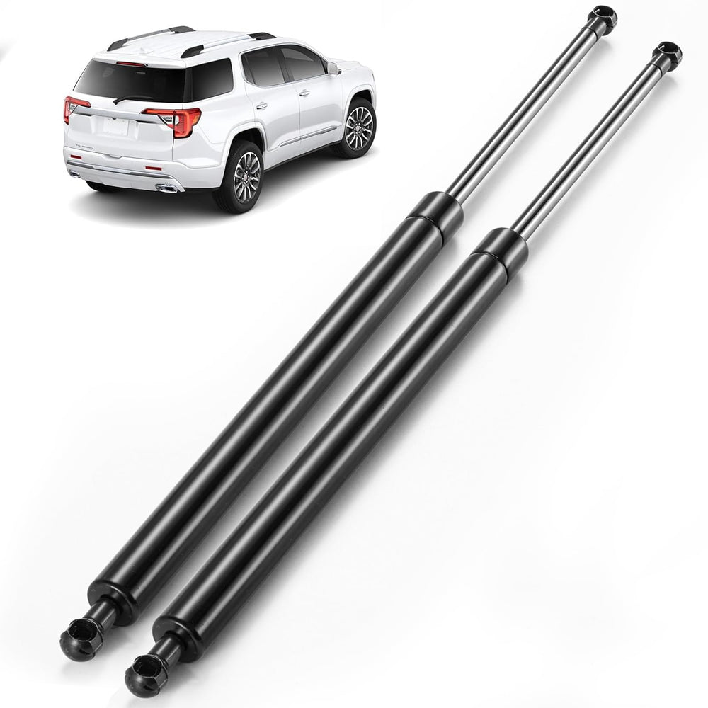 ARANA front view of liftgate struts showing complete pair and packaging, reliable replacement