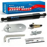 ARANA front view of tailgate assist showing clean OEM fit and quieter operation