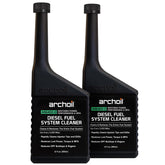 Archoil bottle front packaging showing two‑pack and dosing benefit
