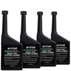 Archoil front packaging showing four-pack and quick performance benefits