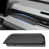 Arcoche front view of passenger tray mat showing tidy organization and anti-slip benefit