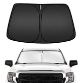 ARISMOTOR front view installed on Silverado windshield reduces cabin heat
