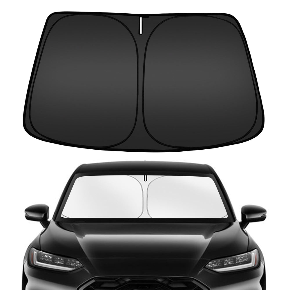 ARISMOTOR front view of sun shade packaging showing ease of use and fit