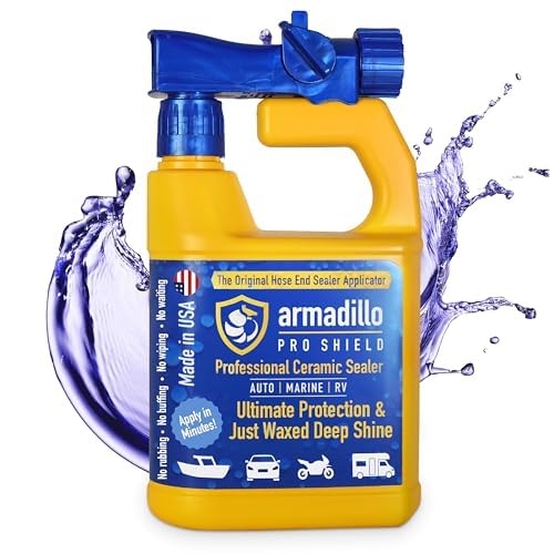 Armadillo Pro Shield front label showing product identity and volume advantage