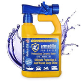Armadillo Pro Shield front label showing product identity and volume advantage