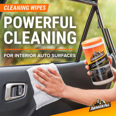 Armor All cleaning wipe texture close up revealing lint-free design benefit