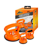 Armor All front-packaging showing three-piece dent puller kit, clear contents and benefit