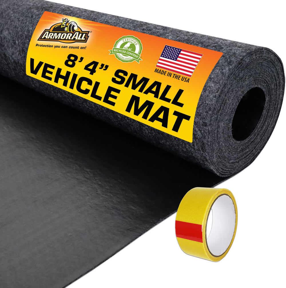 Armor All mat front packaging showing charcoal finish and included tape benefit