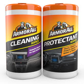 Armor All front pack showing two canisters and quick interior maintenance benefits