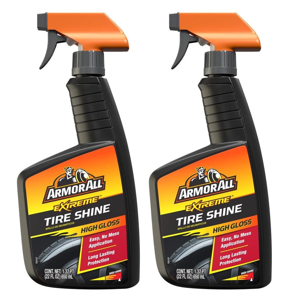 Armor All front packaging showing two bottles and product label benefit shine