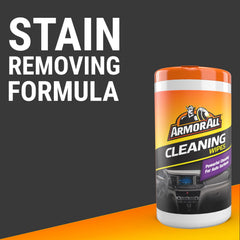 Armor All protectant wipe applying light shine to vinyl for restored look