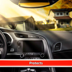 Armor All applied to tire and trim showing restored color and protective sheen