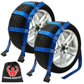 ARMORLOGISTICS front view of two-pack straps showing packaging and label, durable storage
