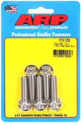 ARP stainless bolts front packaging showing five polished bolts and brand for easy selection