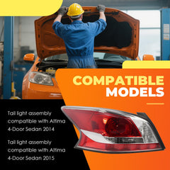 Aspaton tail light mounted on Altima illustrating correct fit and restored signaling