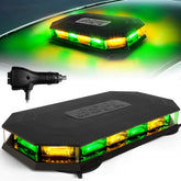 ASPL front view of 16.5-inch strobe light showing amber green LEDs and visibility benefit
